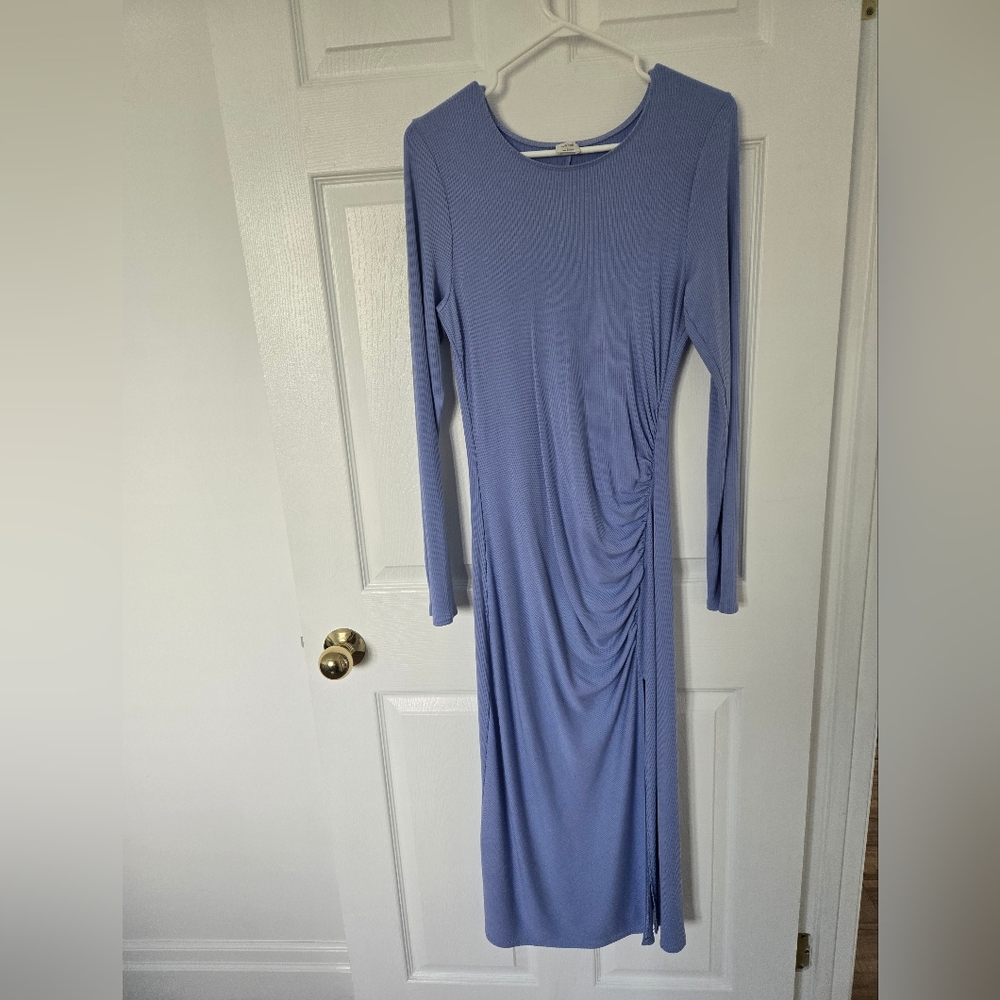 Aritzia Blue Long Sleeve Dress